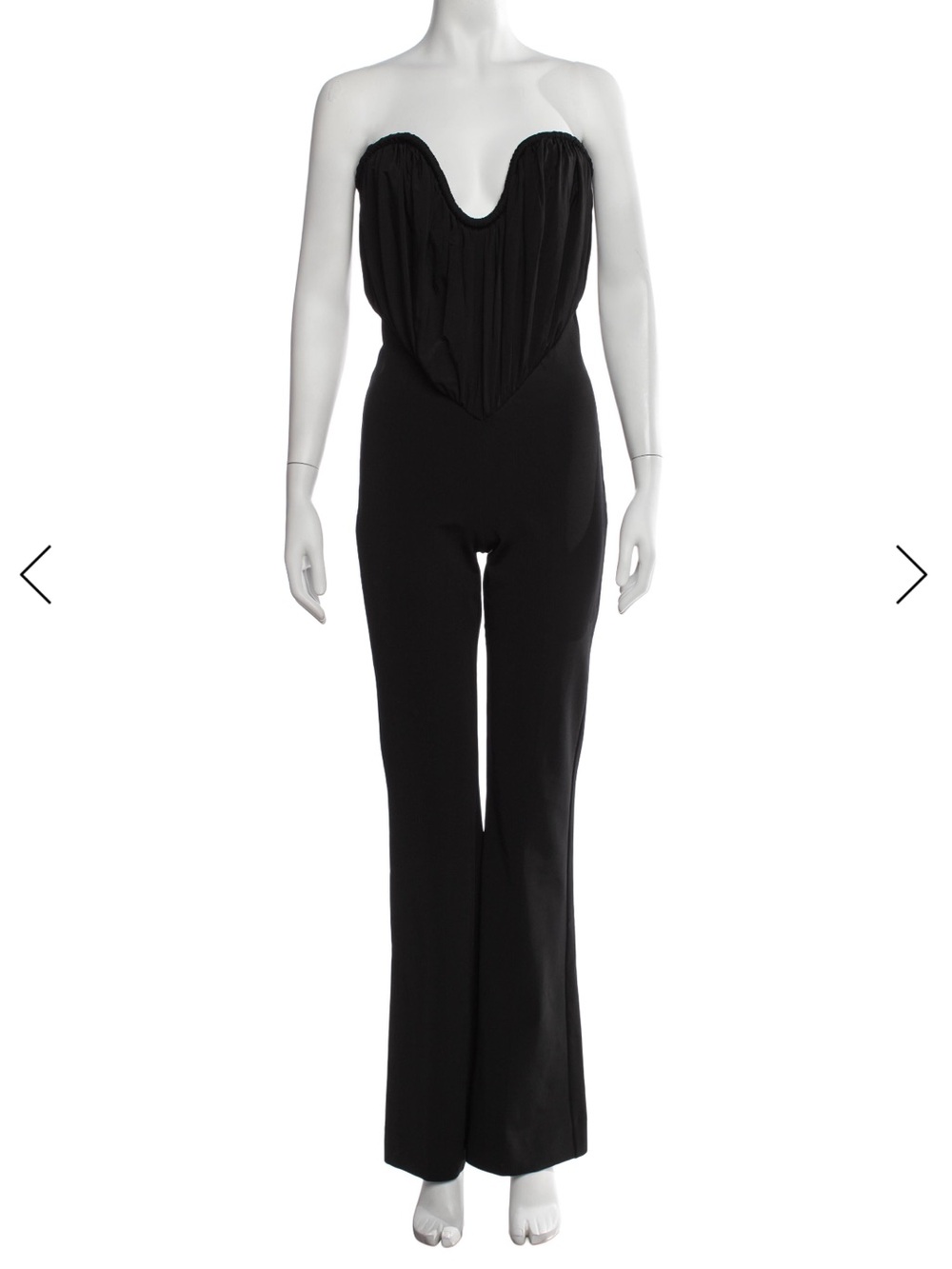 ET OCHS Heart Strapless Black Jumpsuit